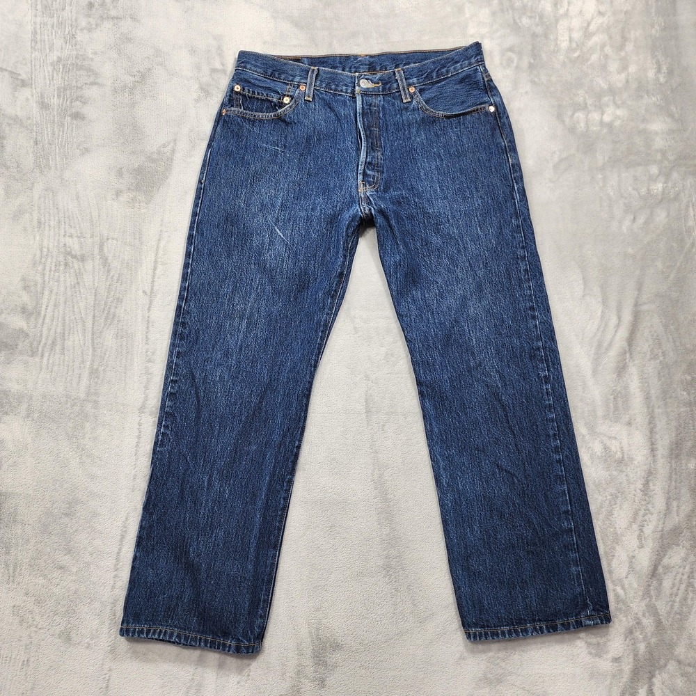 Vintage Levi's 501 XX Button Fly Denim‎ Jeans Size W38 L28* Blue Straight Cotton